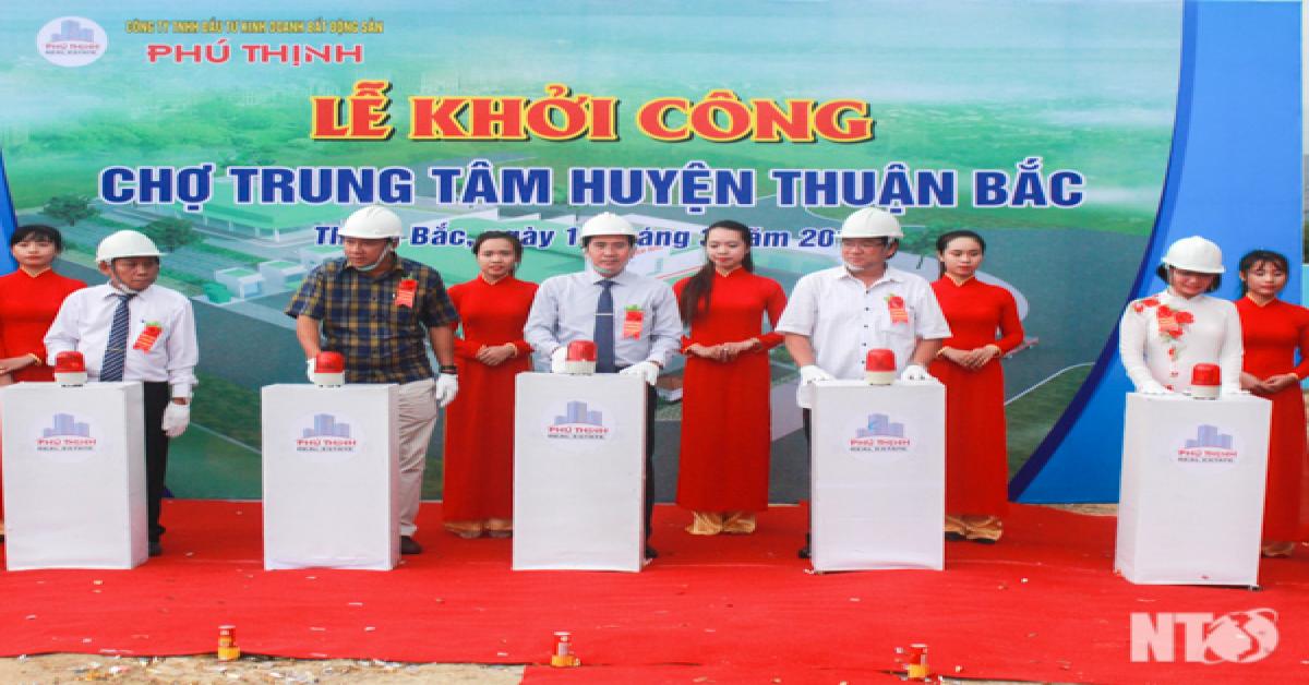 Khởi công chợ trung tâm huyện Thuận Bắc